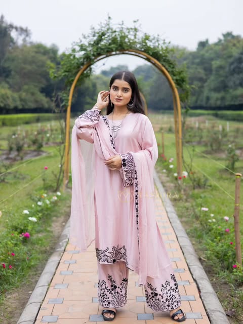 Purple Chanderi Kurta